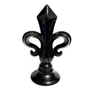Black Fleur-De-Lis Decorative Figurine Sculpture